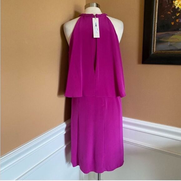 Kobi Halperin Leyton Silk Cold Shoulder Halter Midi Dress Size 6 NWT - Picture 4 of 6